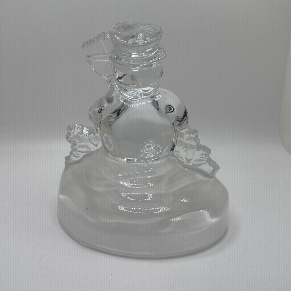 Vintage Crystal Snowman Figurine – Christal d’Arques France, 1980s - Picture 4 of 4